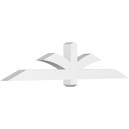 Ekena Millwork Redmond Architectural Grade PVC Gable Bracket, 72"W x 15"H x 4"D x 4"F, 5/12 Pitch GBP072X15X0404RED00